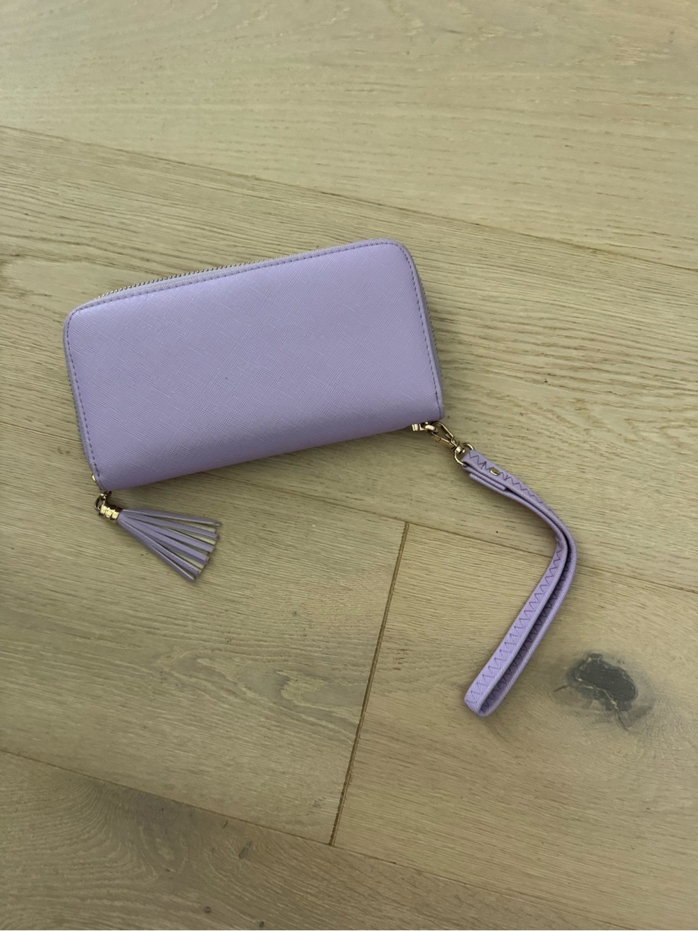 Lilac Zip-Around Wristlet Wallet - Women Bags